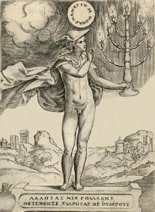 Mercury with candelabra