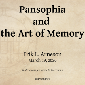 Pansophia and the Art of Memory