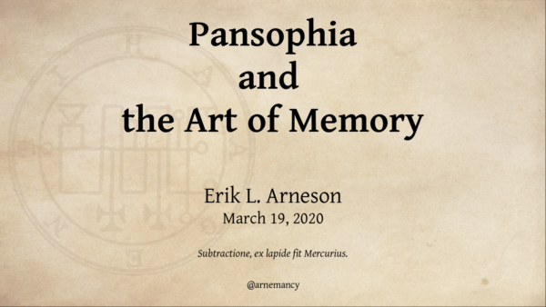 Pansophia and the Art of Memory